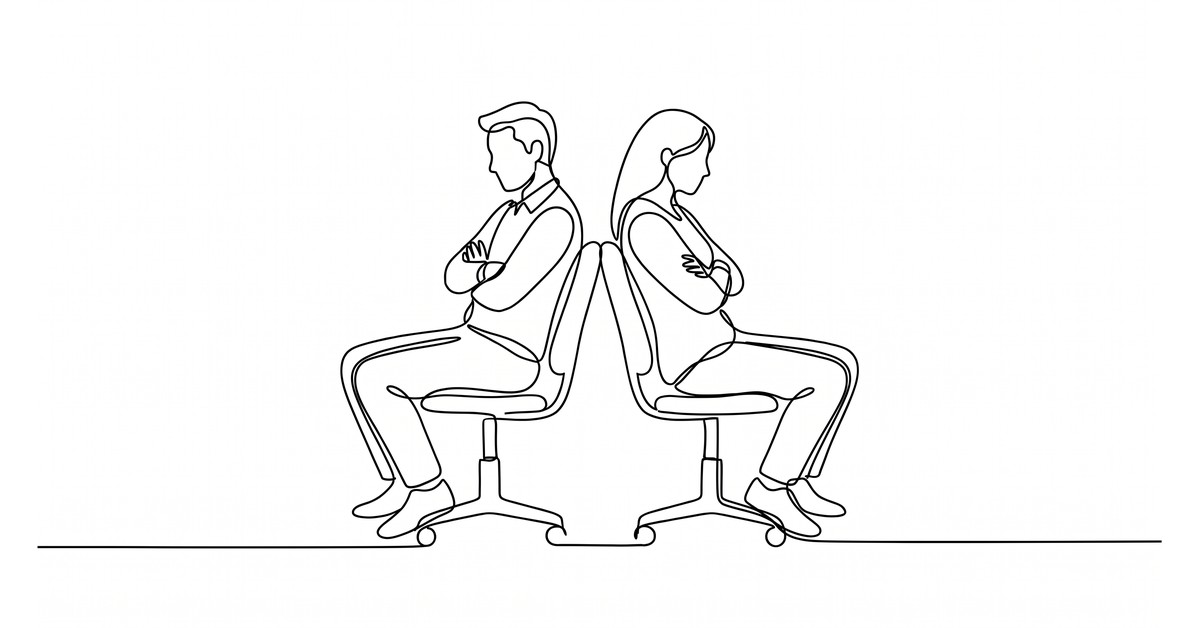 Verstoorde arbeidsrelatie: wanneer mediation - twee collega's rug aan rug