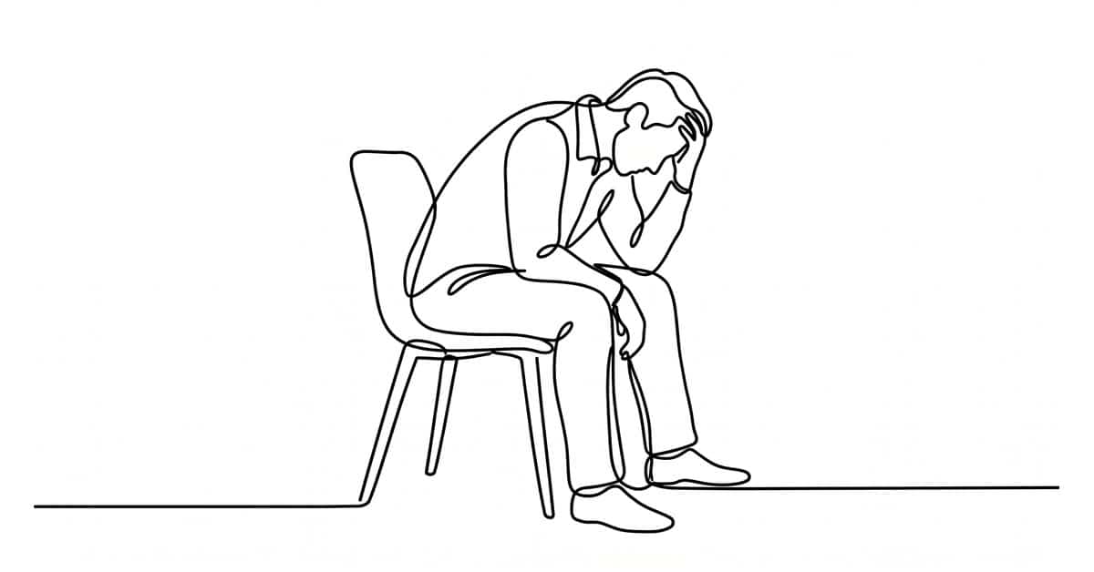Ziek door een arbeidsconflict: wat nu - persoon met stress op een stoel